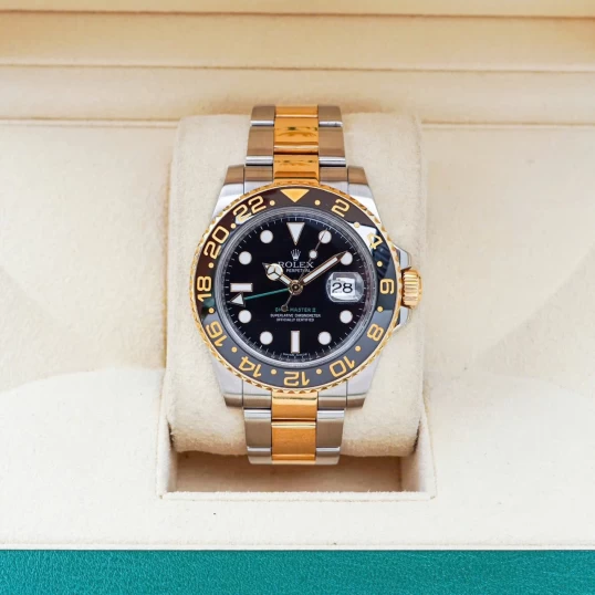Rolex Oyster Perpetual GMT-Master II 40mm Ref. 116713LN – Black Dial Demi Gold