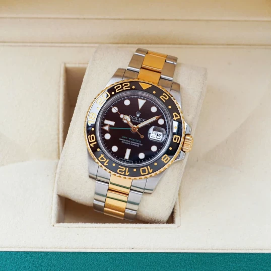 Rolex Oyster Perpetual GMT-Master II 40mm Ref. 116713LN – Black Dial Demi Gold