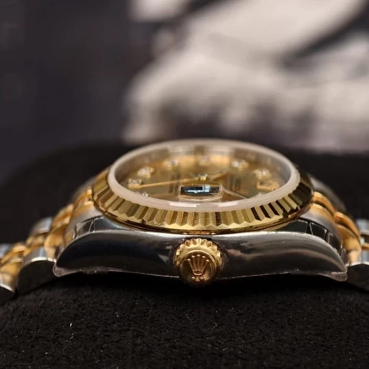 Rolex Oyster Perpetual Lady Datejust 26mm Ref. 179173 – Champagne Floral Dial Diamond