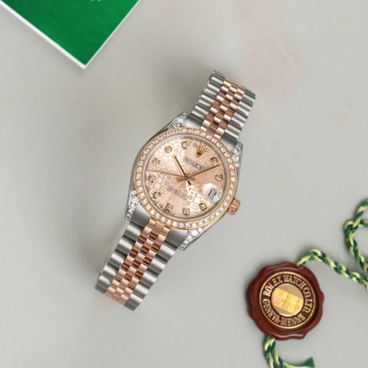 Rolex Oyster Perpetual datejust 178271 Vi tính hồng 31mm – Pink Computer Dial Diamond Bezel