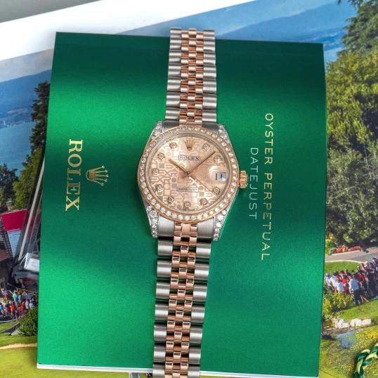 Rolex Oyster Perpetual datejust 178271 Vi tính hồng 31mm – Pink Computer Dial Diamond Bezel