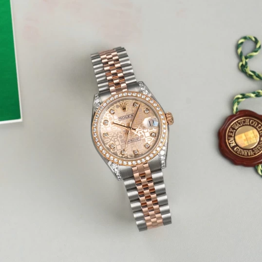Rolex Oyster Perpetual datejust 178271 Vi tính hồng 31mm – Pink Computer Dial Diamond Bezel