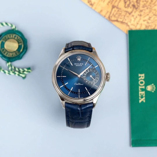 Rolex Cellini Date 39mm Ref. 50519 – Blue Guilloché Dial