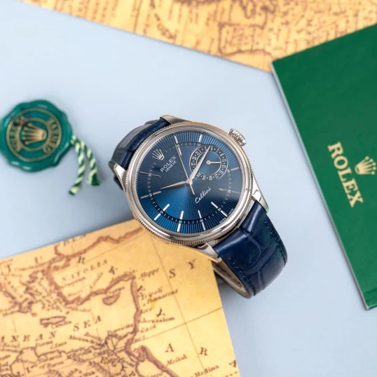 Rolex Cellini Date 39mm Ref. 50519 – Blue Guilloché Dial