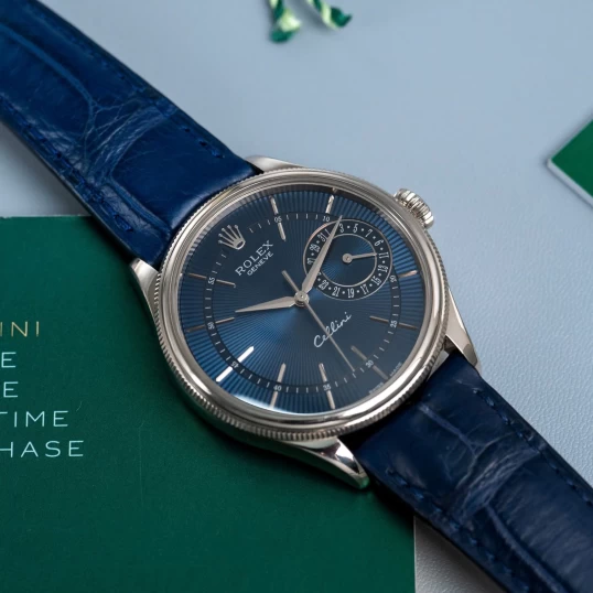 Rolex Cellini Date 39mm Ref. 50519 – Blue Guilloché Dial
