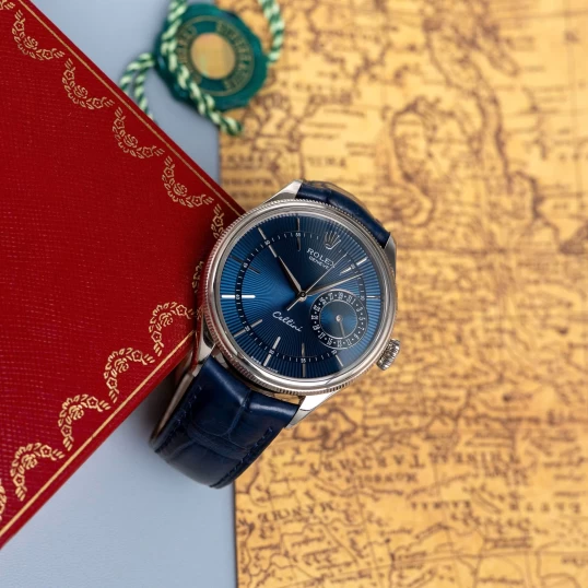Rolex Cellini Date 39mm Ref. 50519 – Blue Guilloché Dial