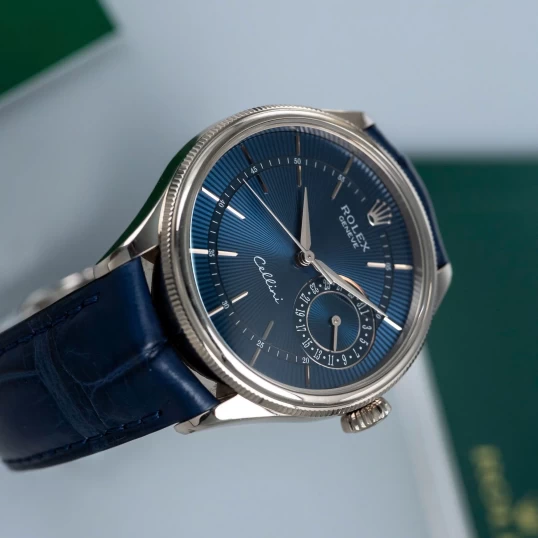 Rolex Cellini Date 39mm Ref. 50519 – Blue Guilloché Dial