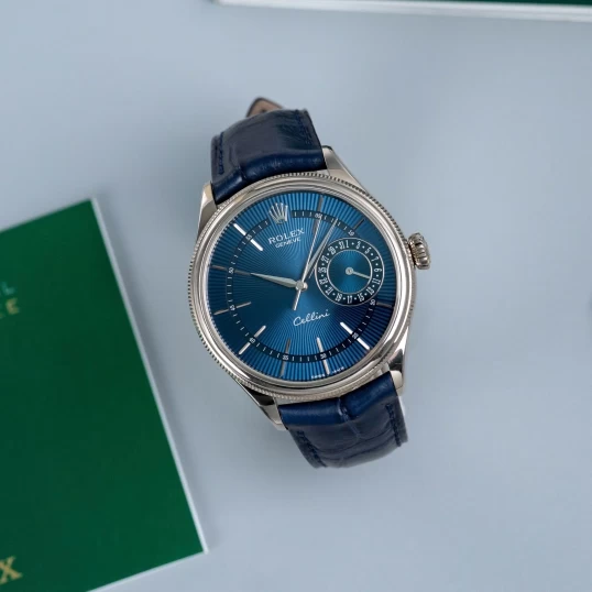 Rolex Cellini Date 39mm Ref. 50519 – Blue Guilloché Dial
