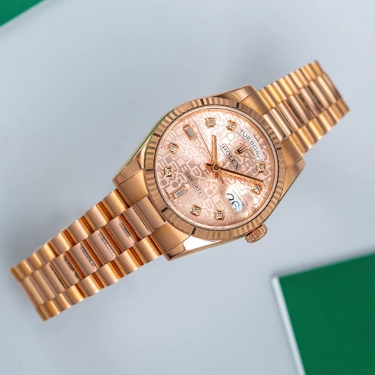 Rolex Oyster Perpetual Day-Date 36mm Vi tính hồng - Ref 118235