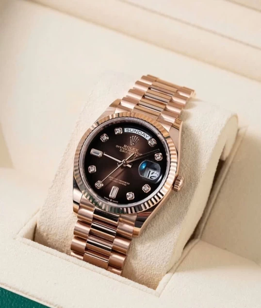 Rolex Oyster Perpetual Day-Date 36mm Ref. 128235 – Chocolate Ombre Diamond Dial