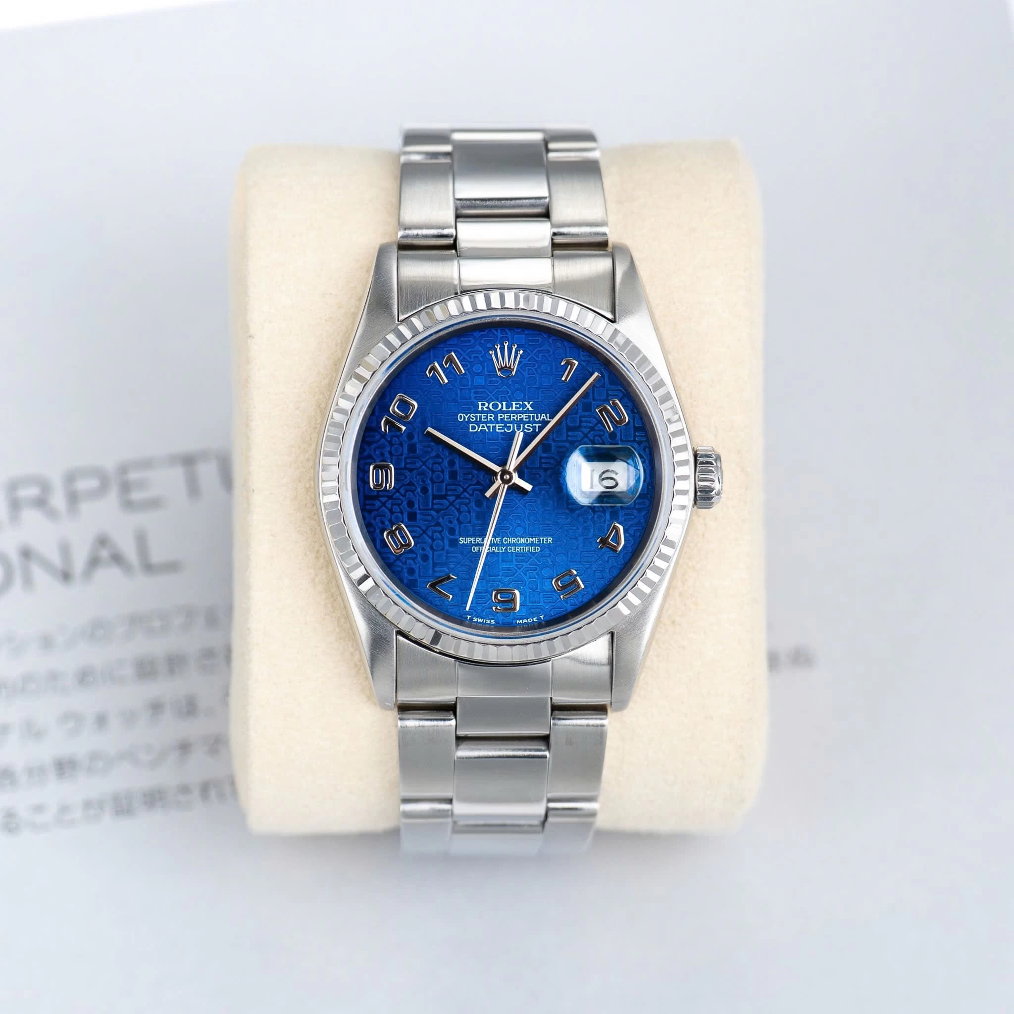 Rolex Oyster Perpetual Datejust 36mm – Ref. 16234 – Vi tính xanh