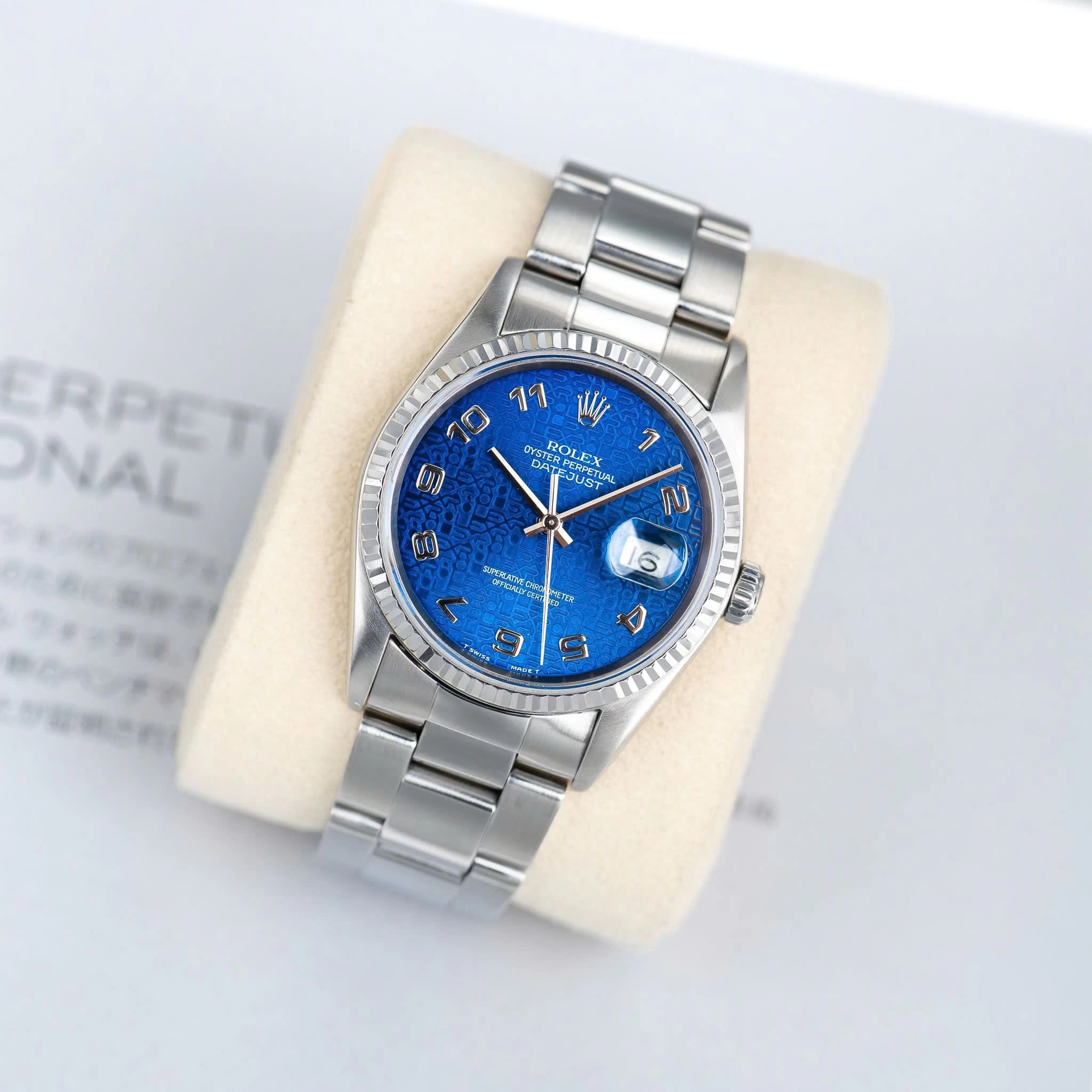 Rolex Oyster Perpetual Datejust 36mm – Ref. 16234 – Vi tính xanh