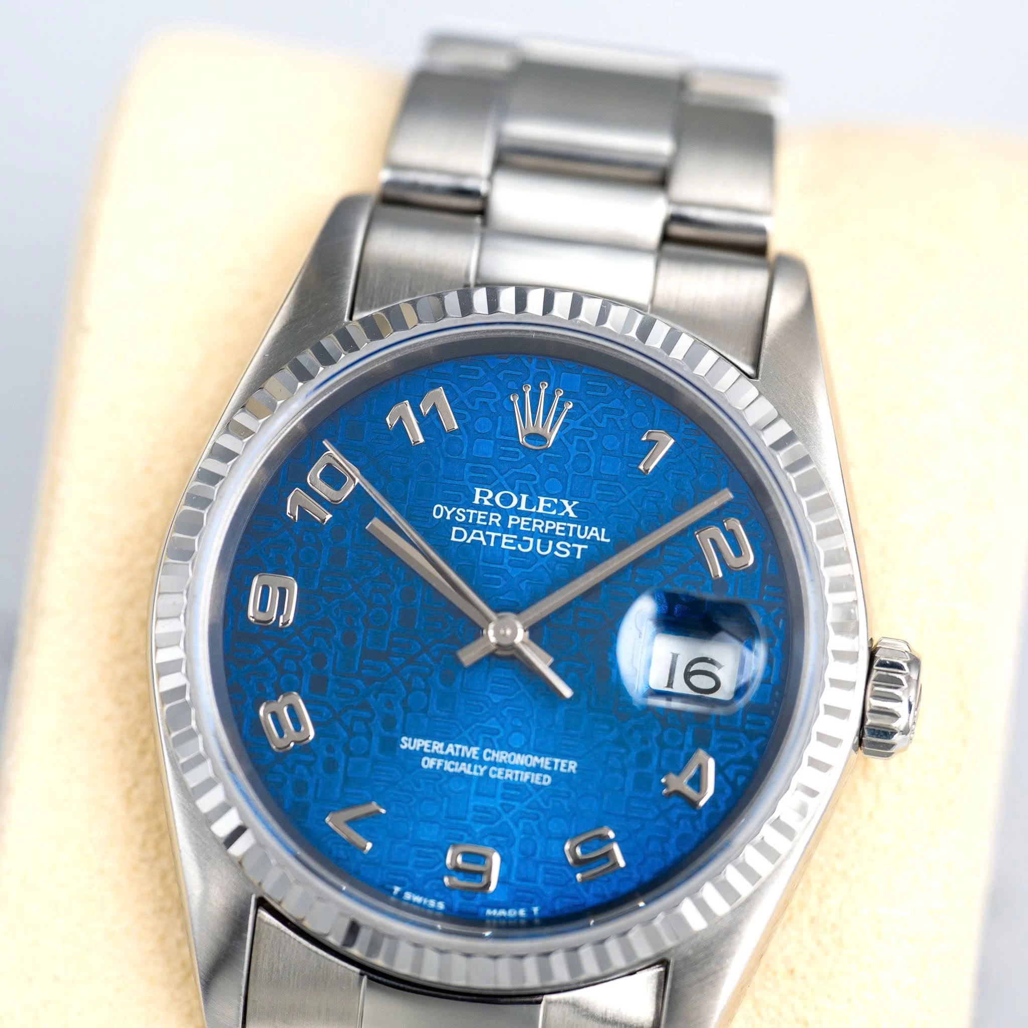 Rolex Oyster Perpetual Datejust 36mm – Ref. 16234 – Vi tính xanh