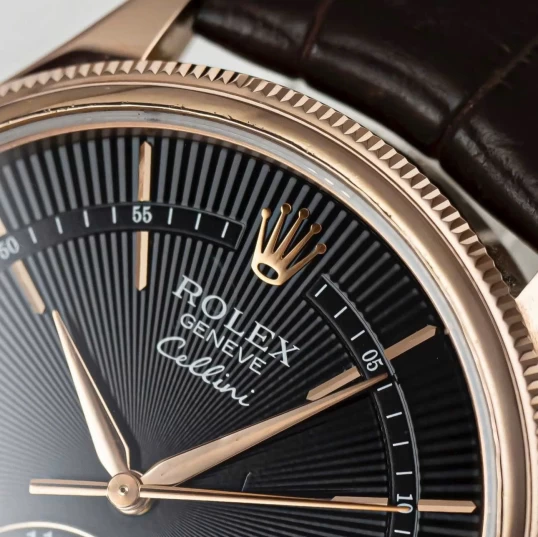 Rolex Cellini Dual Time 39mm – Ref. 50525 – Black Guilloché Dial