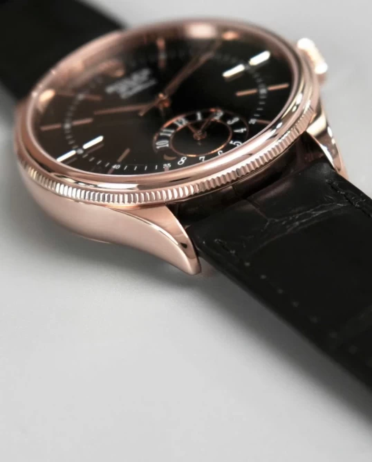 Rolex Cellini Dual Time 39mm – Ref. 50525 – Black Guilloché Dial
