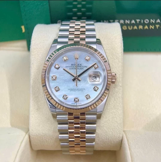 Rolex Oyster Perpetual Datejust 36mm 126231 White Mother of Pearl Diamond Dial