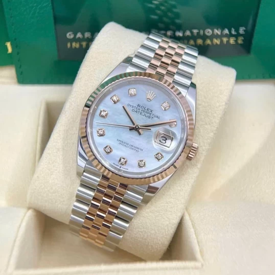 Rolex Oyster Perpetual Datejust 36mm 126231 White Mother of Pearl Diamond Dial