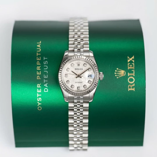 Rolex Oyster Perpetual Lady-Datejust 26mm Ref. 179174 Vi tính trắng