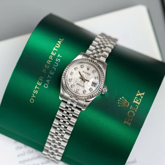 Rolex Oyster Perpetual Lady-Datejust 26mm Ref. 179174 Vi tính trắng