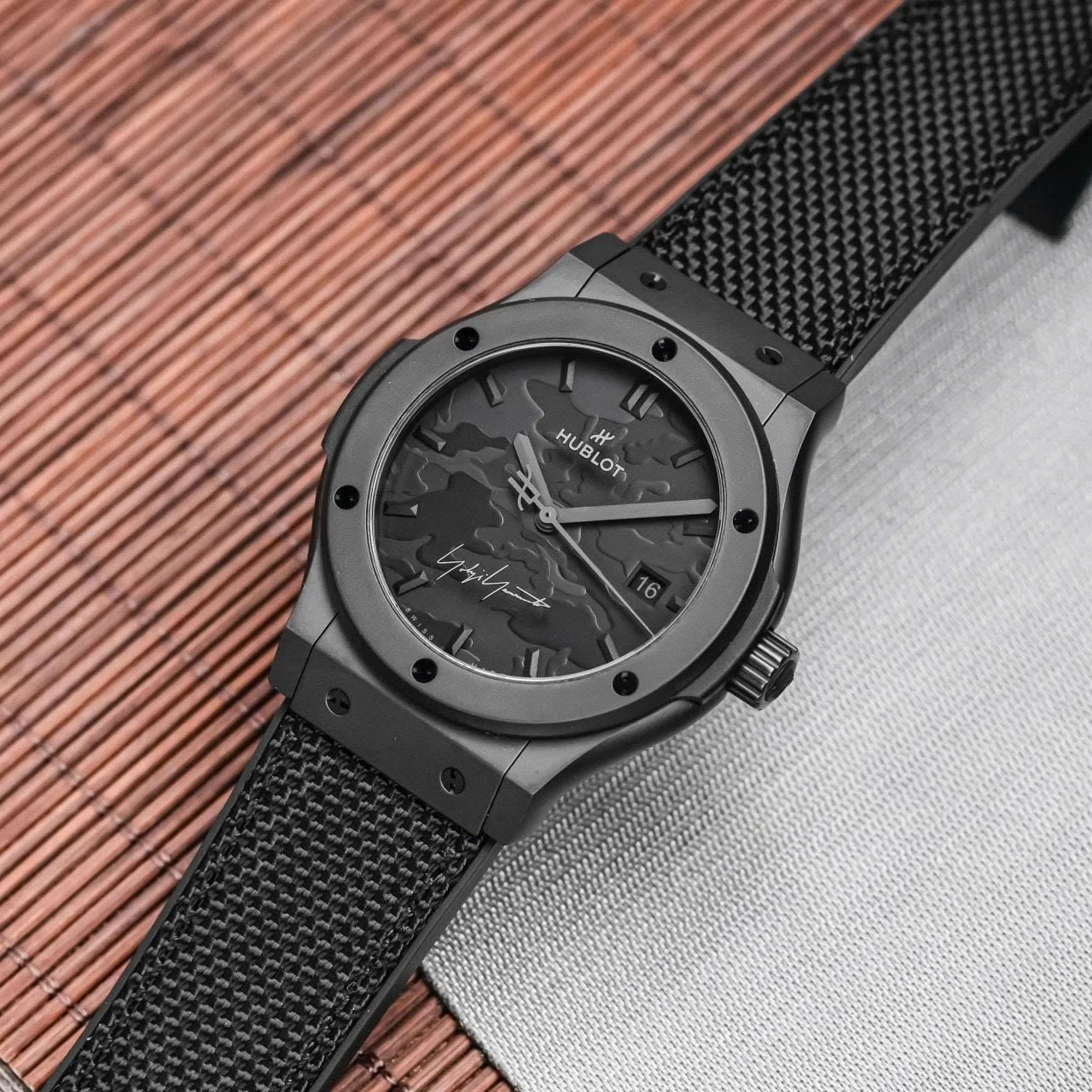 Hublot Classic Fusion Yohji Yamamoto All Black Camo 42mm Ref. 542.CI.6670.NR.YOY – Black & Grey Camo Dial